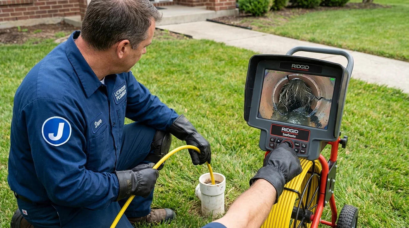 Sewer camera inspection being performed by Johns Plumbing LLC in Nephi